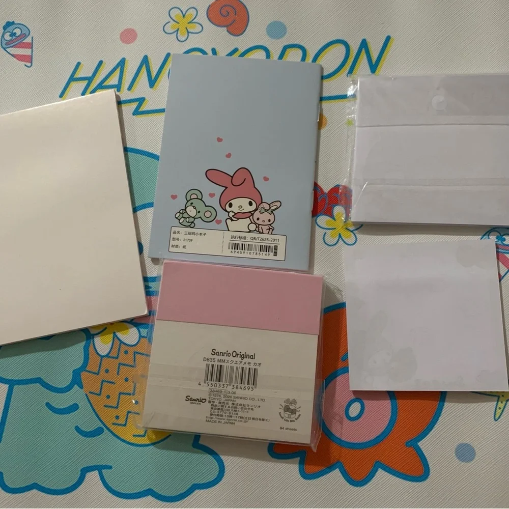 My Melody Mini Notebook, Memo Pads and Sticky Notes Set